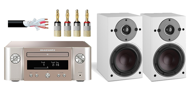 marantz M-CR612+DALI OBERON1+SPケーブル+バナナプラグ セット 
